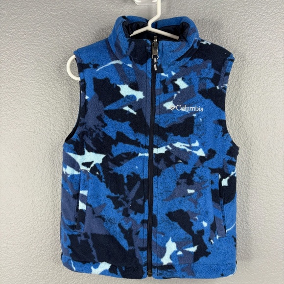 Columbia Other - Kids Columbia Reversible Blue Camo Vest